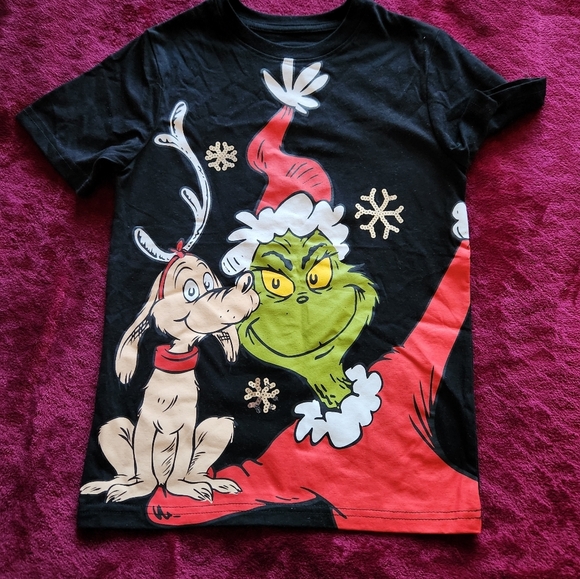 Girls Grinch and Max Black T-Shirt - Picture 7 of 7